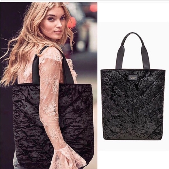 Victoria's Secret Handbags - Victoria’s Secret NWOT Quilted Velvet Tote!